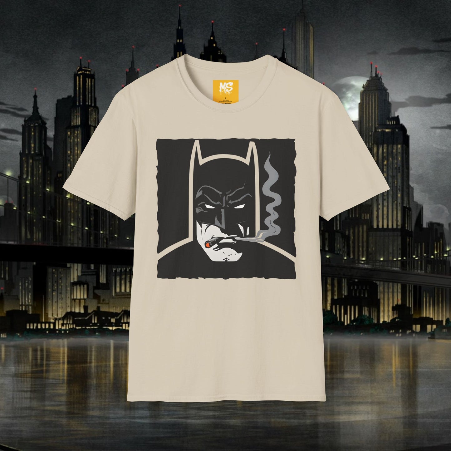 Cool Batman Graphic Unisex T-Shirt Smoking